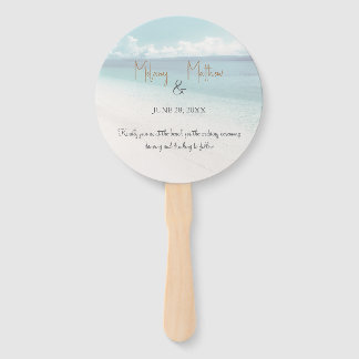 Beachfront Ocean Seaside Wedding Set of Fans