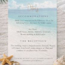 Beachfront Ocean Seaside Wedding Venue Detail Card