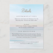 Beachfront Ocean Seaside Wedding Venue Detail Card