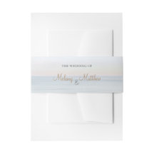 Beachfront Seaside Wedding Invitation Belly Band