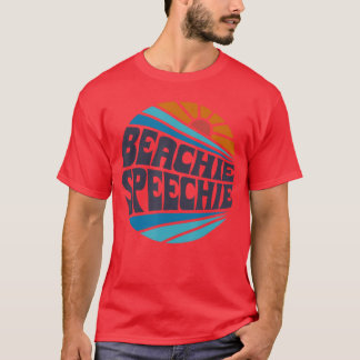 Beachie Speechie Speech Therapy Beach Retro Summer T-Shirt