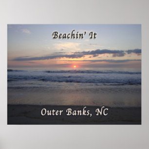 Beaching It Outer Banks North Carolina Poster