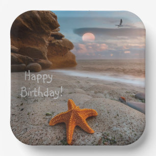 Beachlife Birthday Paper Plate