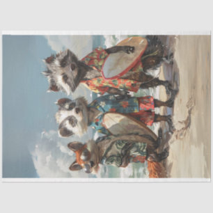 Beachside Bandits Skunk, Racoon, Fox Decoupage Tissue Paper