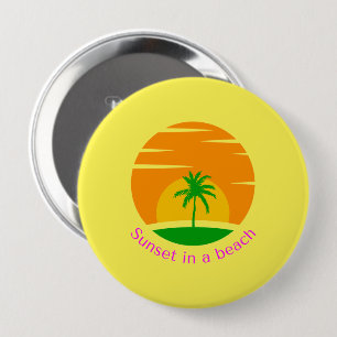 "Beachside Bliss" 10 Cm Round Badge