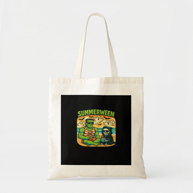 Beachside Boogeymen - Retro Summerween Vibes Class Tote Bag (Front)