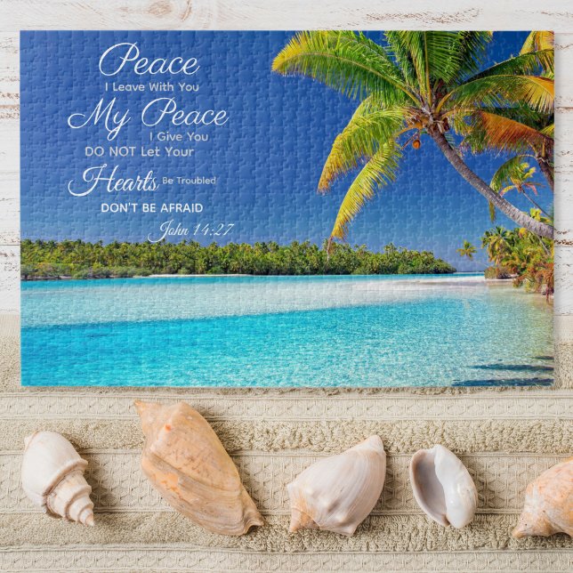 Beachside Cook Island - John 14:27 Bible Verse Jigsaw Puzzle (Creator Uploaded)