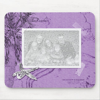 Beachwalker Collage - Starfish purple Mouse Pad
