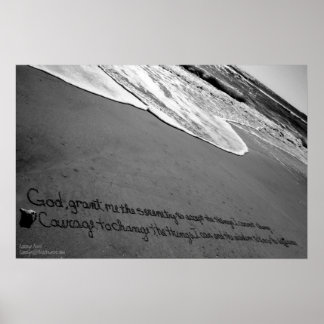 Beachwrite's Serenity Prayer Poster