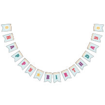 Beachy Birthday Bubbles Pink Teal Purple Peach