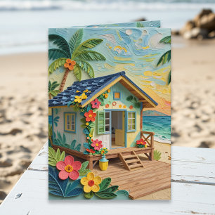 Beachy Birthday Poem Card