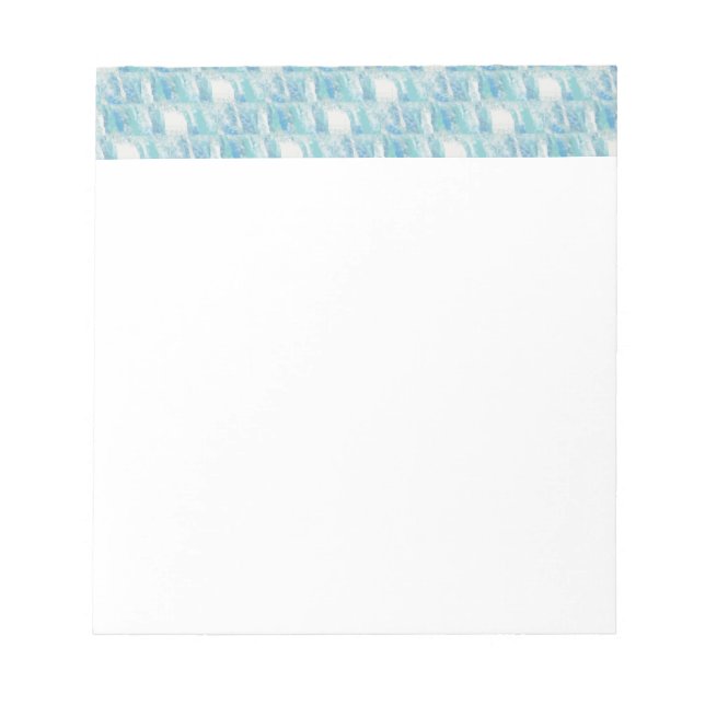 Beachy Blue Checks Notepad (Front)