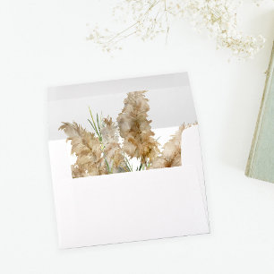 Beachy Boho Pampas Grass  Envelope