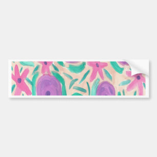 Beachy Boho Print Bumper Sticker