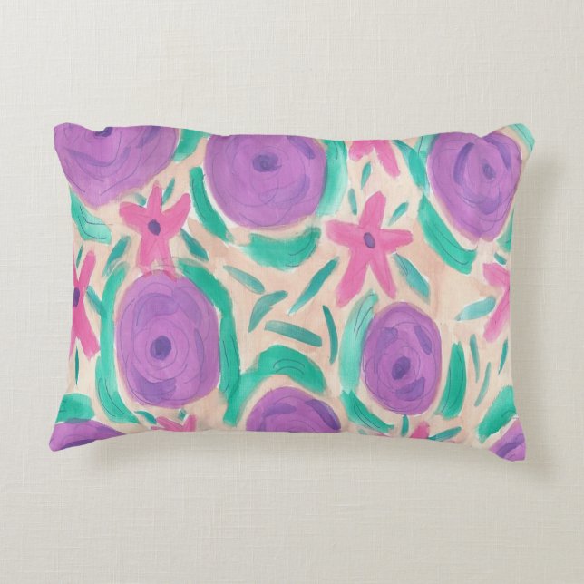 Beachy Boho Print Decorative Cushion (Back)