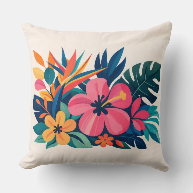 beachy boho retro cutie cushion (Front)