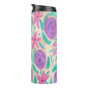 Beachy Boho Watercolor Print Tumbler