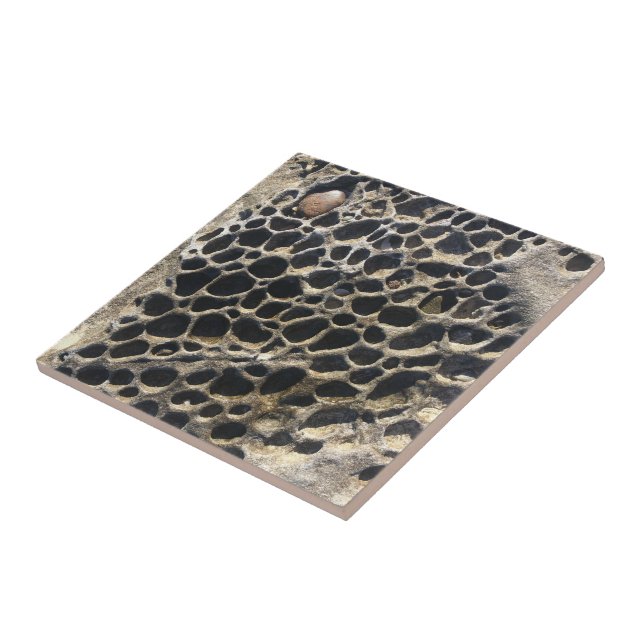 Beachy Bubbly Rocks  Ceramic Tile (Side)