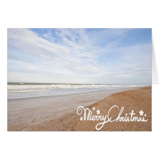 BEACHY CHRISTMAS GREETINGS FROM OUR BEACH CARD