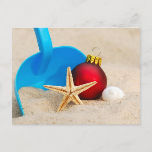 Beachy Christmas Holiday Postcard