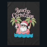 Beachy Christmas Tropical Vacation Santa Beach  Tablecloth<br><div class="desc">Beachy ChristmasTropical Vacation Santa Beach Lover Gift</div>