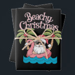 Beachy Christmas Tropical Vacation Santa Beach  Wrapping Paper Sheet<br><div class="desc">Beachy ChristmasTropical Vacation Santa Beach Lover Gift</div>