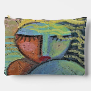 Beachy Hair Abstract Art Accessory Pouch