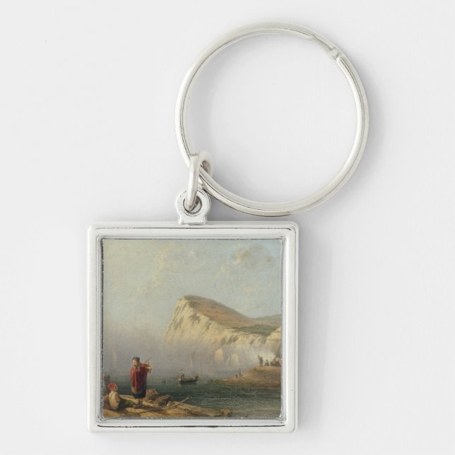 Beachy Head, 1850 (oil on canvas) Key Ring (Front)