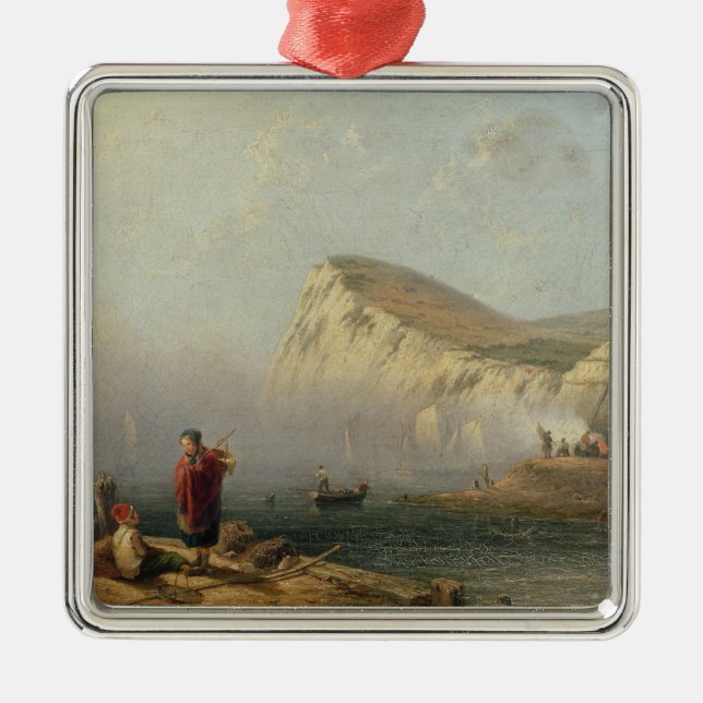 Beachy Head, 1850 (oil on canvas) Metal Ornament (Front)