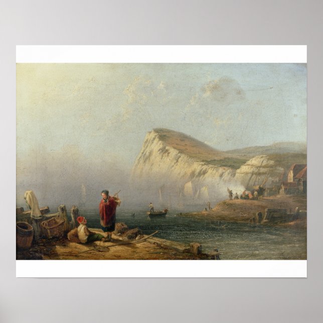 Beachy Head, 1850 (oil on canvas) Poster (Front)