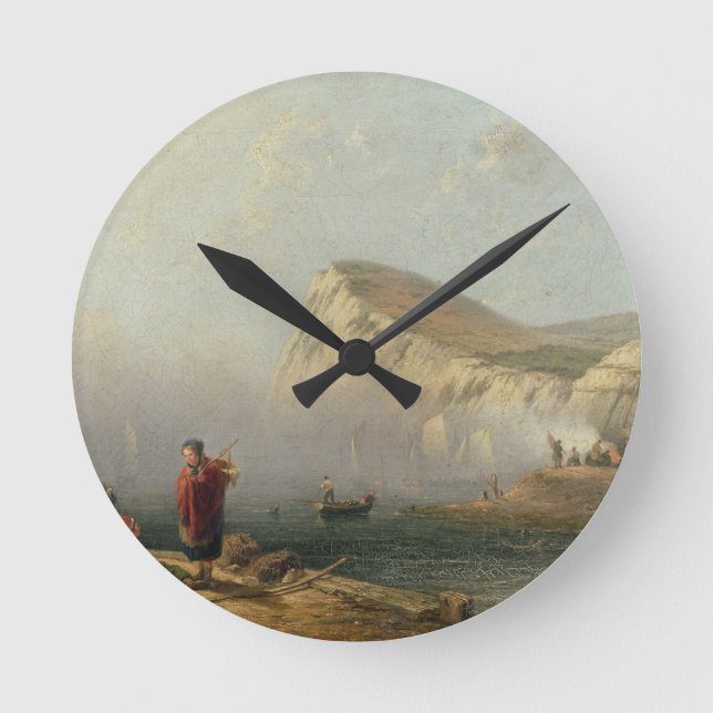 Beachy Head, 1850 (oil on canvas) Round Clock (Front)