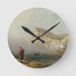 Beachy Head, 1850 (oil on canvas) Round Clock
