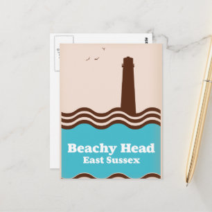 Beachy head East Sussex travel poster Postcard