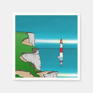 Beachy Head lighthouse and Cliff Top Napkin