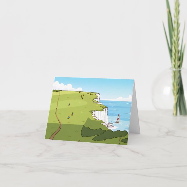 Beachy Head panoramic view greeting card (Front)