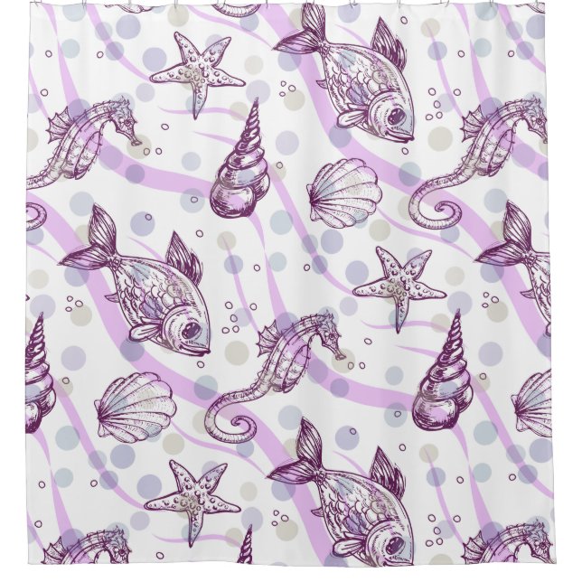 Beachy Home Decor Shower Curtain (Front)