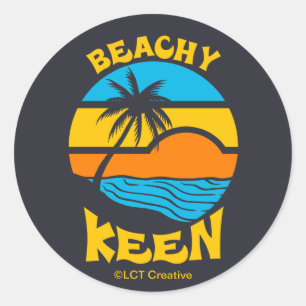 Beachy Keen Classic Round Sticker