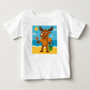 Beachy Keen Moose – Confident Beach T-Shirt Kids