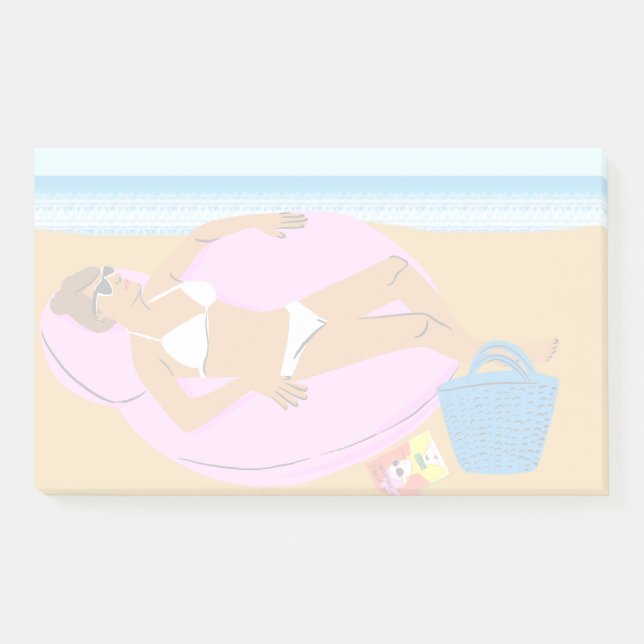 Beachy Keen - Pink Post-it Notes (Front)