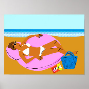 Beachy Keen - Pink Poster
