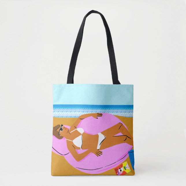 Beachy Keen - Pink Tote Bag (Front)