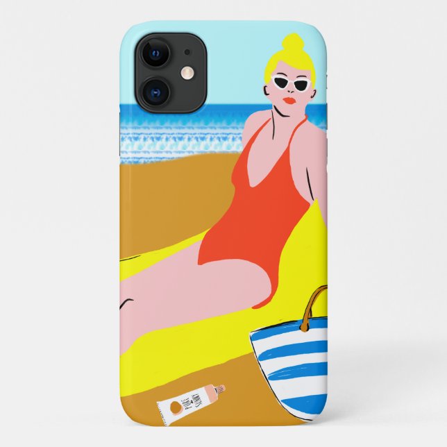 Beachy Keen - Yellow Case-Mate iPhone Case (Back)