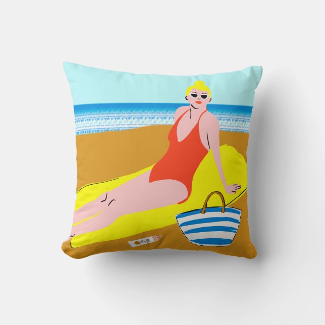 Beachy Keen - Yellow Cushion (Front)