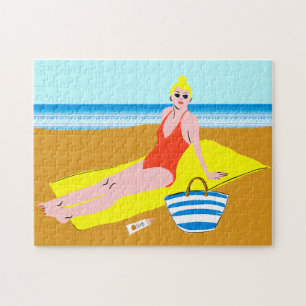 Beachy Keen - Yellow Jigsaw Puzzle
