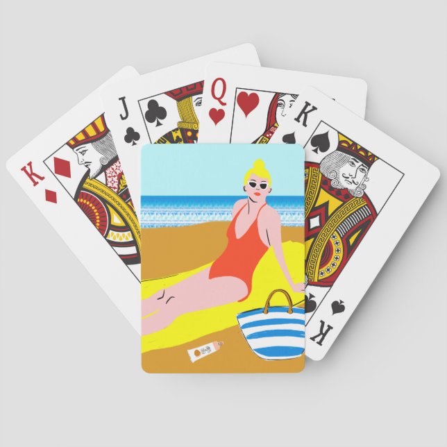 Beachy Keen - Yellow Playing Cards (Back)