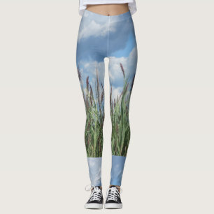 Beachy Marsh Grass Leggings