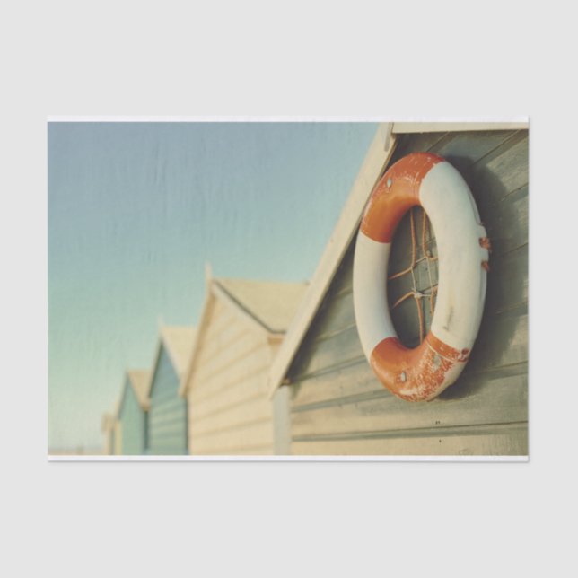 Beachy Nautical Lifesaver Decoupage Paper (Front)