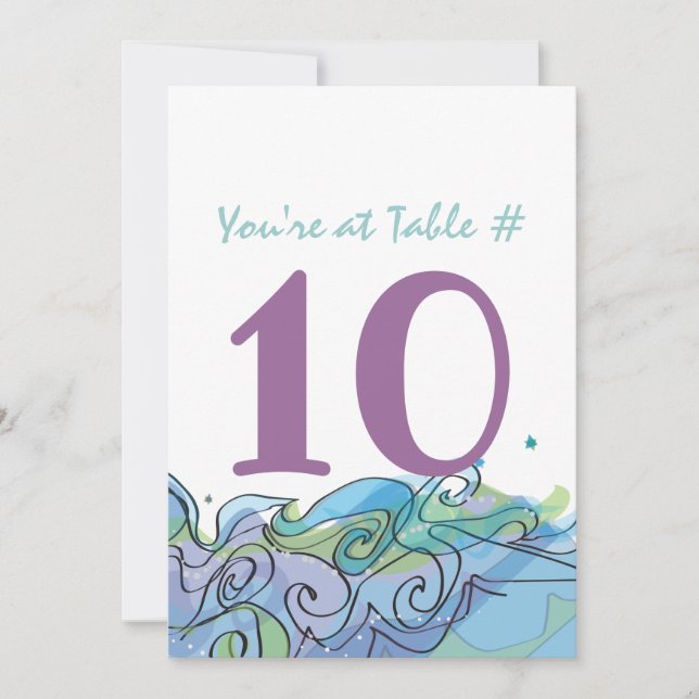 Beachy Ocean Bar Bat Mitzvah Invitation reply card (Front)