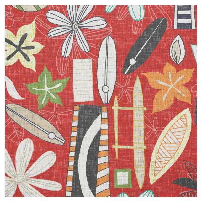 beachy red fabric (Swatch)