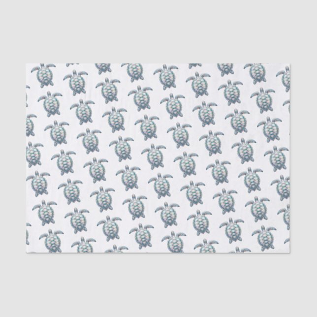 Beachy Sea Turtle Tissue Paper (Front)